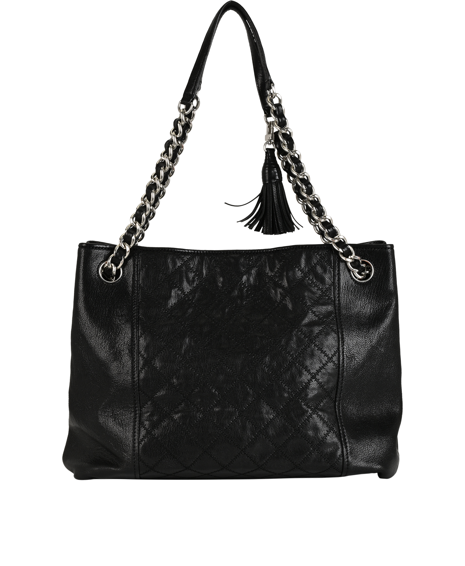 Fleming Tote, &pound;90, Handbags, Black, Leather, Back view